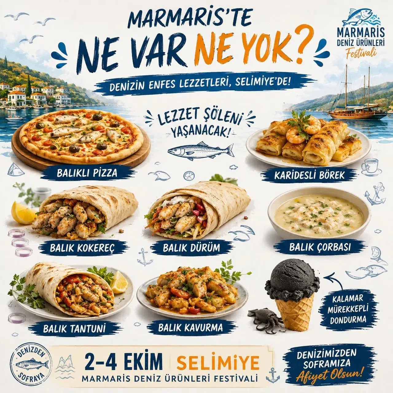 Ege'nin kalbinde gastronomi rüzgarı: İkinci Marmaris Deniz Ürünleri Festivali başlıyor