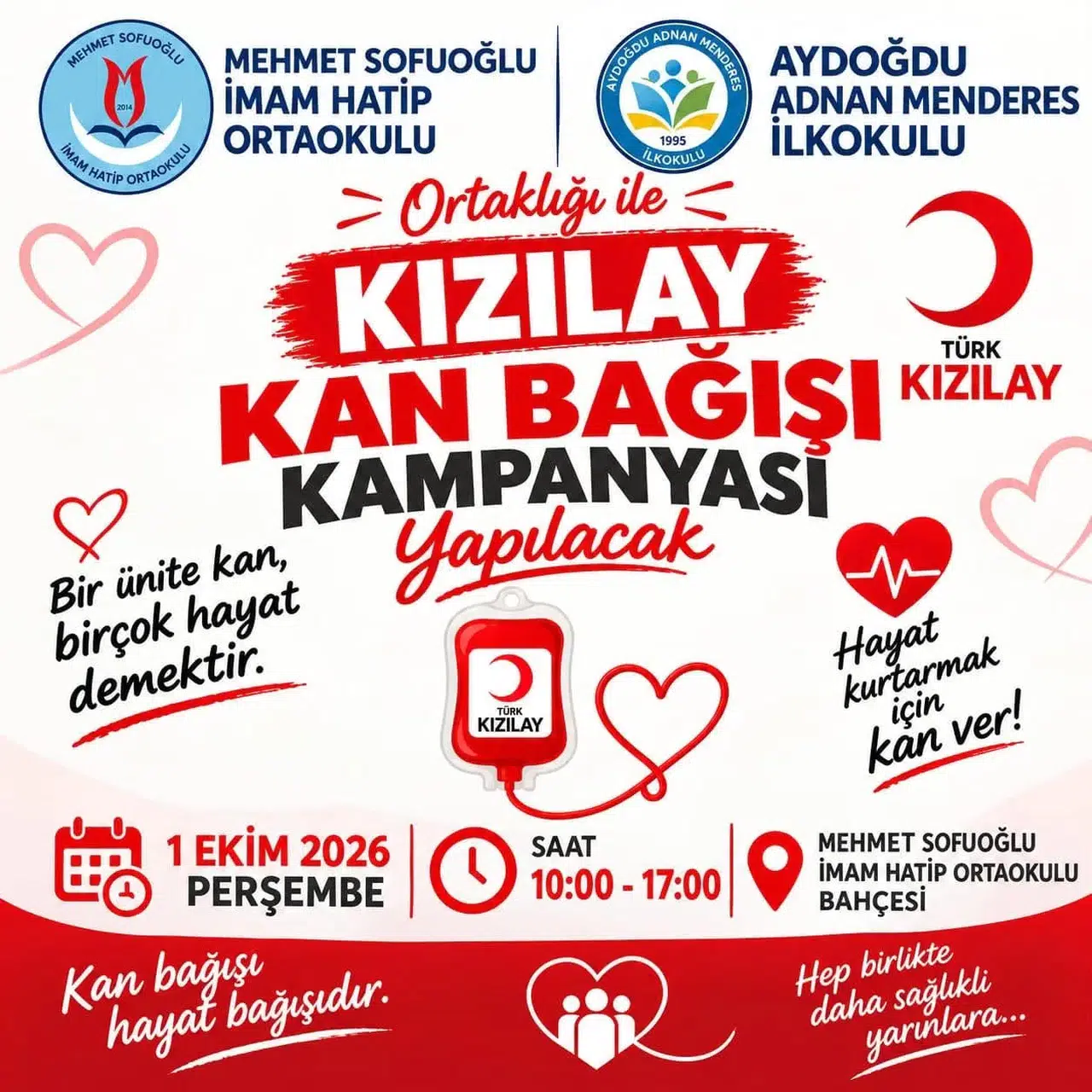 Nazilli'de egitim camiasindan anlamli seferberlik: Bir ünite kan binlerce umut