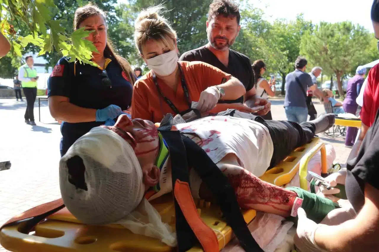 Fethiye Devlet Hastanesi’nde nefes kesen tatbikat: Olası felaketlere karşı tam kadro hazır