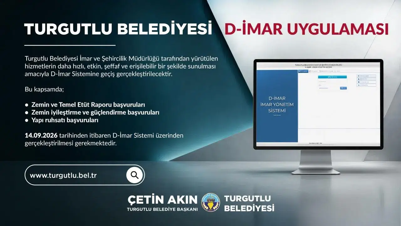 Turgutlu'da imar başvuruları dijitalleşiyor: Üç yeni hizmet sisteme dahil edildi