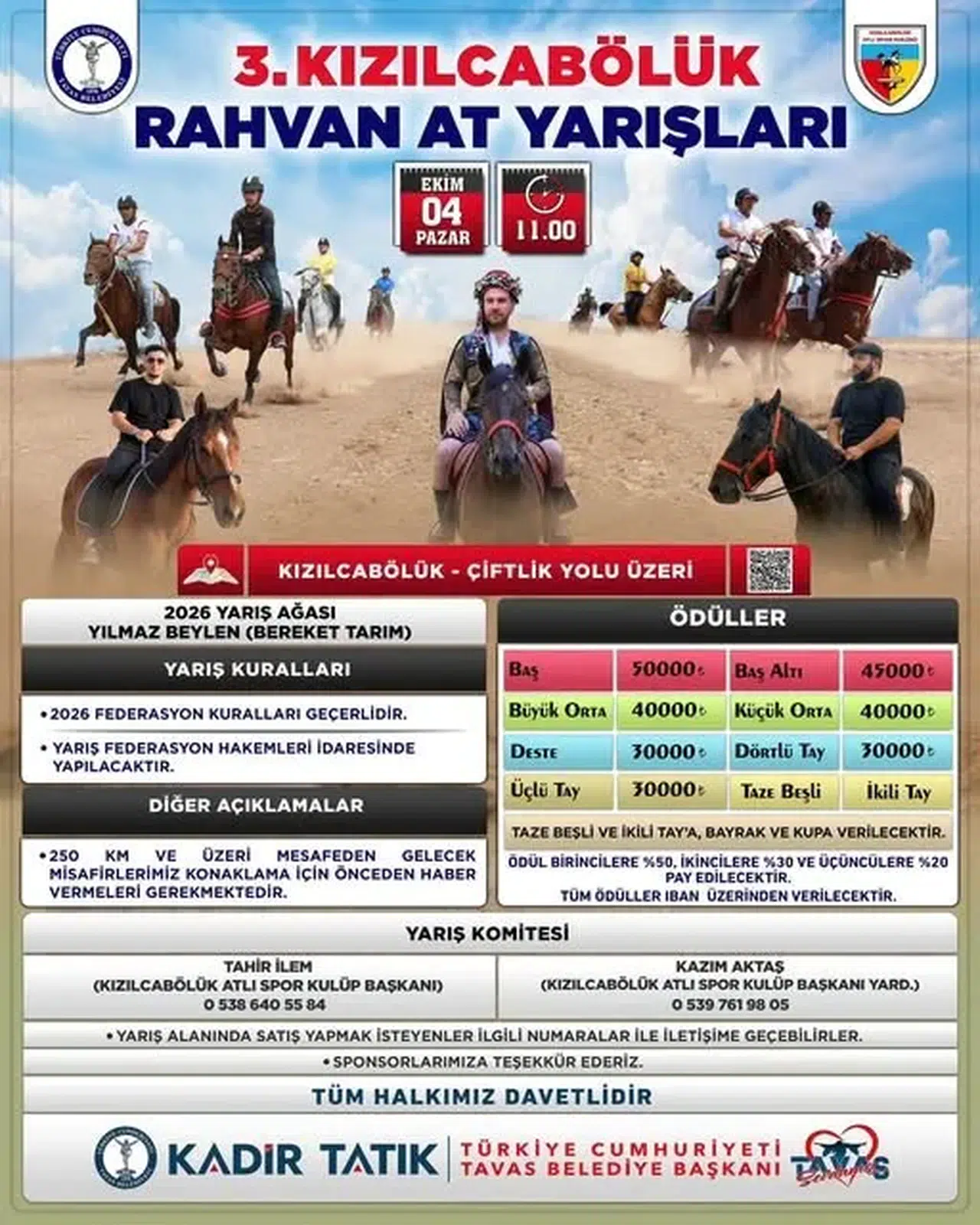 Tavas'ta nefesler tutuldu: Rahvan atçılığın kalbi Kızılcabölük'te atacak