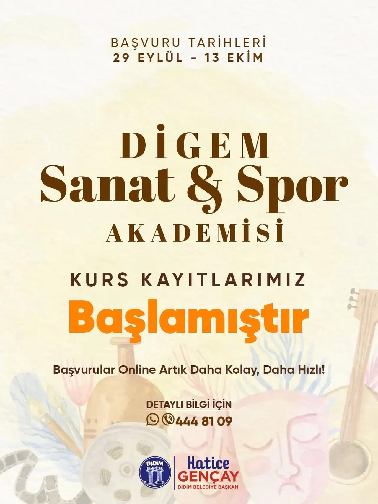 Didim’de sanat ve spor rüzgarı: Akademi kapılarını yetenekli ellere açıyor