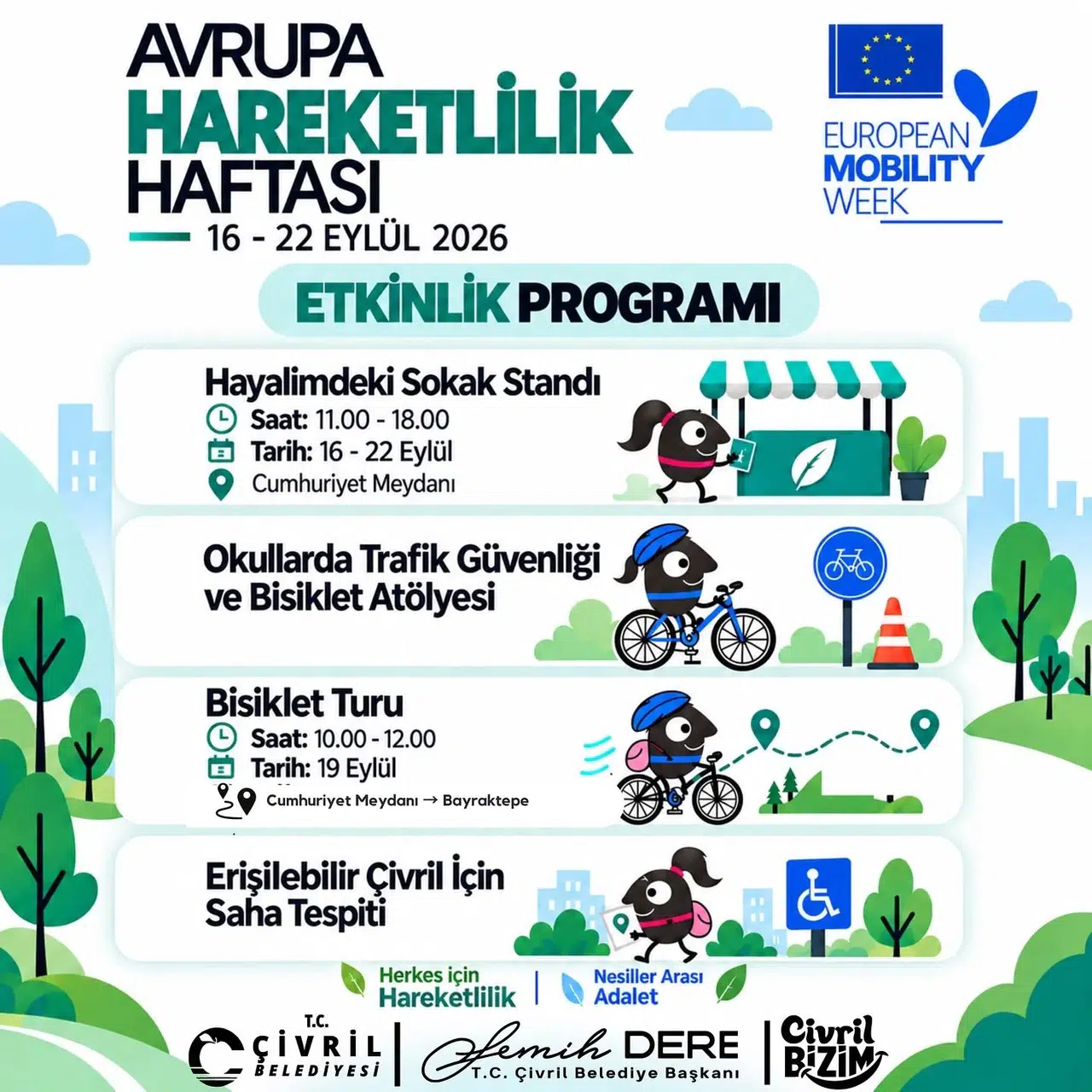 Çivril’de hareketli yaşam rüzgarı: Pedal çevirip sokağını tasarlayacaklar