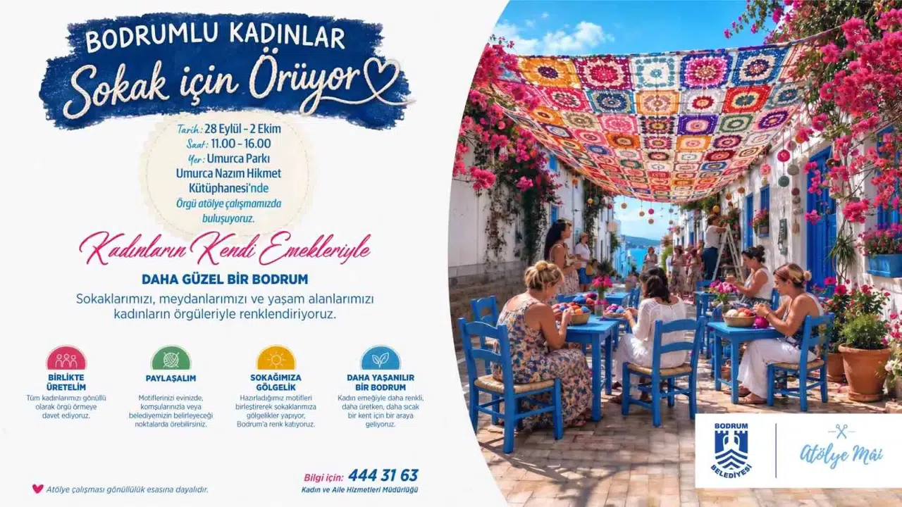Bodrum’un sokakları kadınların ilmek ilmek işlediği sanatla değişiyor