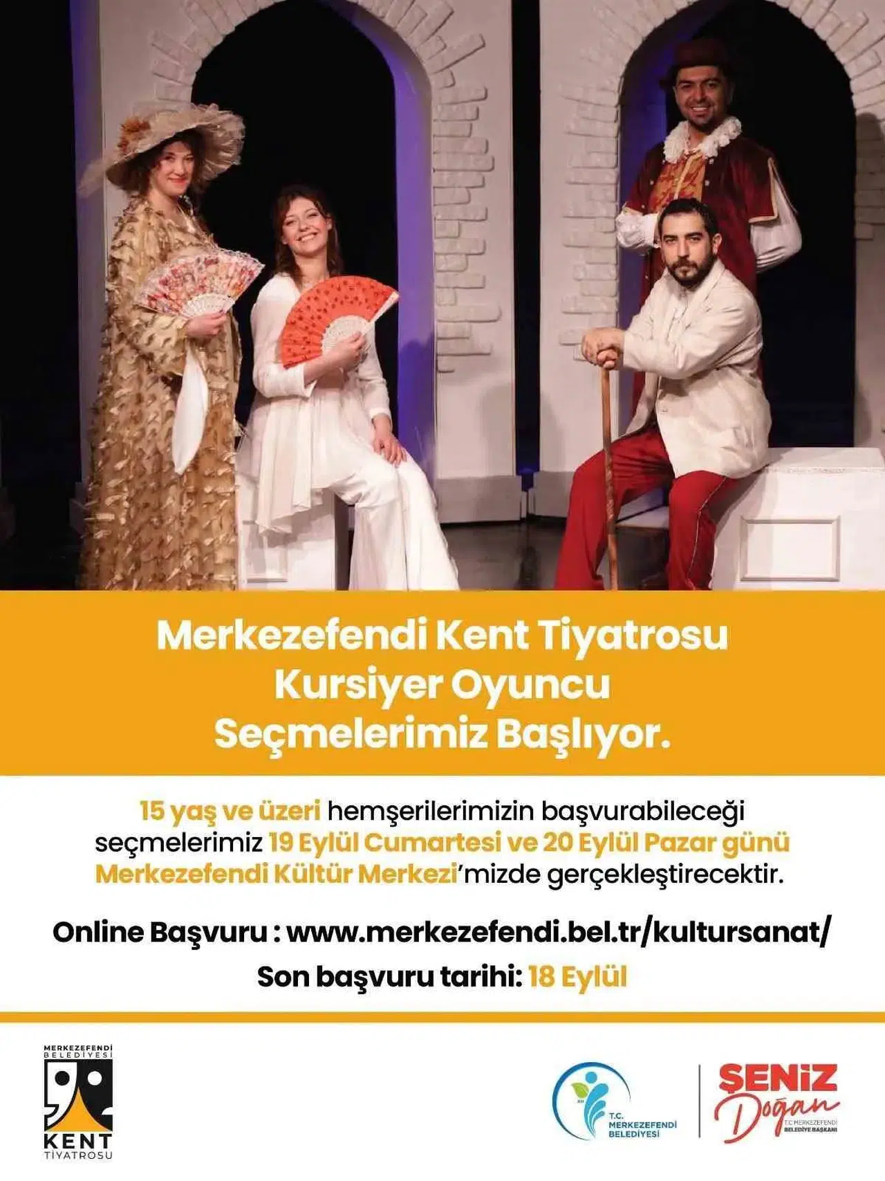 Merkezefendi’de sahne ışıkları yanıyor: Tiyatro tutkunları için yeni dönem başlıyor