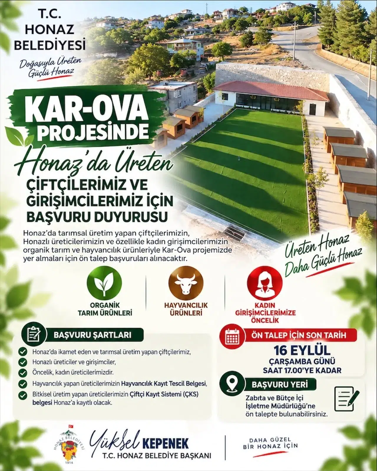 Honaz’da tarım seferberliği: Üreticiye destek kapısı aralandı
