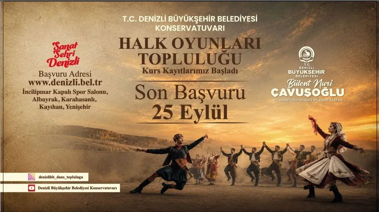 Denizli'de geleneksel rüzgar esiyor: Halk oyunları kursları kapılarını açıyor