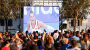 Şampiyonluk dev ekranlarda kutlandı