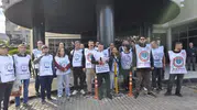 Balçova Belediyesinde memurlardan ses getiren eylem: Haklarımızı istiyoruz