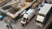 Emirdağ'da korkutan kaza: Otomobil inşaat çukuruna uçtu