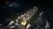 Didim açıklarında gökyüzünden yakın takip: 34 kaçak göçmen yakalandı