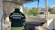 Bodrum'da korkutan yangın: Teras katını alevler sardı