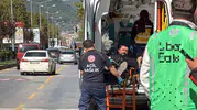 Menteşe’de trafik ışıkları kabusa döndü: Motokurye hastanelik oldu