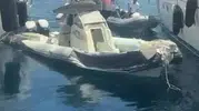 Bodrum'da korku dolu anlar: Temizlik yaparken kontrolden çıkan bot rıhtıma çakıldı