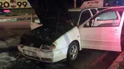 Kütahya trafiğinde korku dolu anlar: Seyir halindeki otomobil alevlere teslim oldu