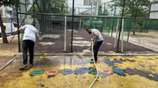 Miniklerin oyun alanlarında hijyen seferberliği: Yunusemre'de parklar yenilendi