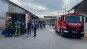 Denizli'de korkutan depo yangını: Ekipler alevleri büyümeden durdurdu