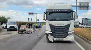 Salihli'de acı kavşak: Sepetli motosiklet sürücüsü hayata tutunamadı