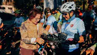Didim'de pedallar farkındalık için döndü: Hem spor hem sosyal sorumluluk