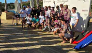 Bodrum'un sularında fütüristik şölen: Deniz üzerinde uçan sporcular nefes kesti