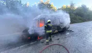Bodrum'da korku dolu anlar: Okul servisi alevlere teslim oldu