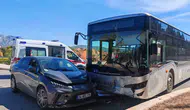 Menteşe’de toplu taşıma kazası: Otobüs ve otomobil çarpıştı