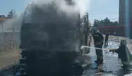 Afyonkarahisar'da korku dolu anlar: Park halindeki tanker alevlere teslim oldu
