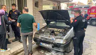 Efeler'de korku dolu anlar: Seyir halindeki araç alevlere teslim oldu