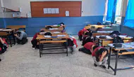 Manisa'da afet bilinci dersi: Öğrenciler saniyeler içinde güvenli alana ulaştı