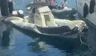 Bodrum'da korku dolu anlar: Temizlik yaparken kontrolden çıkan bot rıhtıma çakıldı