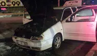 Kütahya trafiğinde korku dolu anlar: Seyir halindeki otomobil alevlere teslim oldu