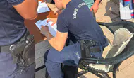 Marmaris'te kılıç balığına eziyet eden şahsa Sahil Güvenlik geçit vermedi