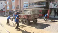 Bozdoğan’da doğalgaz mesaisi: Sokaklar tozdan arındırılıyor