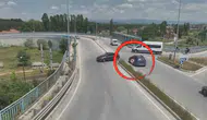 Kütahya trafiğinde tehlikeli ısrar: O anlar saniye saniye görüntülendi