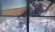 Manisa'daki feci kazanın güvenlik kamerası görüntüleri dehşeti gözler önüne serdi