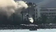 Marmaris'te Otel Mutfağında Alev Panigi