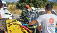 Denizli'de trafik dehşeti: İki araç birbirine girdi, 5 kişi hastanelik oldu