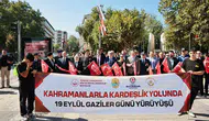 Denizli’de vefa yürüyüşü: Kahramanlar için omuz omuza verip yürüdüler
