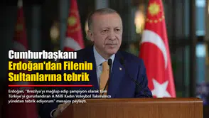 Cumhurbaşkanı Erdoğan ve Bahçeli'den voleybol takımına tebrik