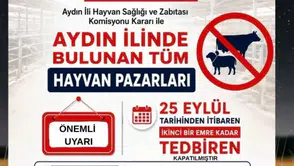 Aydın'da kritik karar: Hayvan pazarlarına süresiz kilit vuruldu
