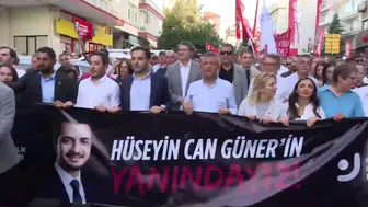 CHP lideri Özgür Özel, Güner'in gözaltısını "ısmarlama operasyon" olarak nitelendirdi, destek yürüyüşü düzenlendi.