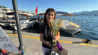 Marmarisli küçük kaptan rüzgara hükmetti: Türkiye şampiyonluğu kupasını evine götürdü