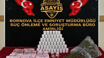 Bornova’da zehir tacirlerine gece yarısı baskını: Adreslerinden servet çıktı
