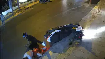 Bodrum'da motosikletlerin çarpışma anı saniye saniye kaydedildi