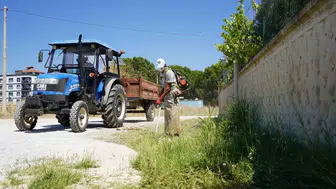 Yunusemre'de trafik güvenliği için hummalı çalışma: Karaali'de otlar temizlendi