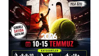 Muğla’da 15 Temmuz coşkusu tenis kortlarına taşınıyor