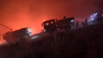 Alevlerin arasinda nefes kesen anlar: Ateş savaşçılarının zorlu mesaisi kamerada