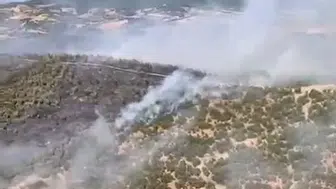 Gördes’te alevlere 4 saatlik set: 6 uçak ve 7 helikopterle müdahale