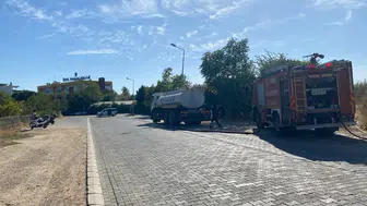Aydın'da okul çevresinde korku dolu anlar: Alevlere kazma ve kürekle siper oldular