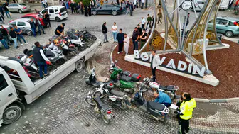 Bolvadin'de egzoz terörüne geçit yok: 52 motosiklet trafikten çekildi
